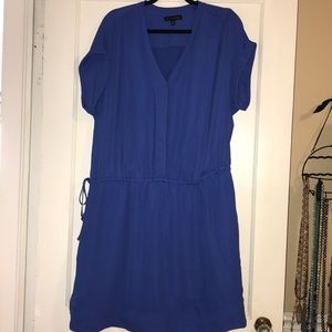 Blue draw string waist